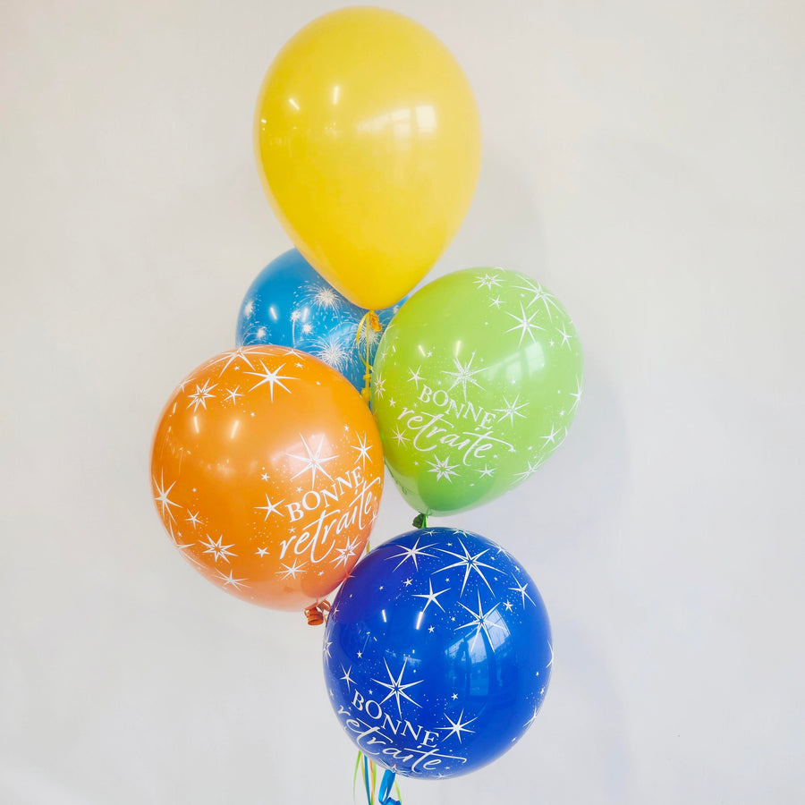 Ballons colorés  pour une Bonne Retraite