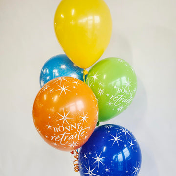 Ballons colorés  pour une Bonne Retraite