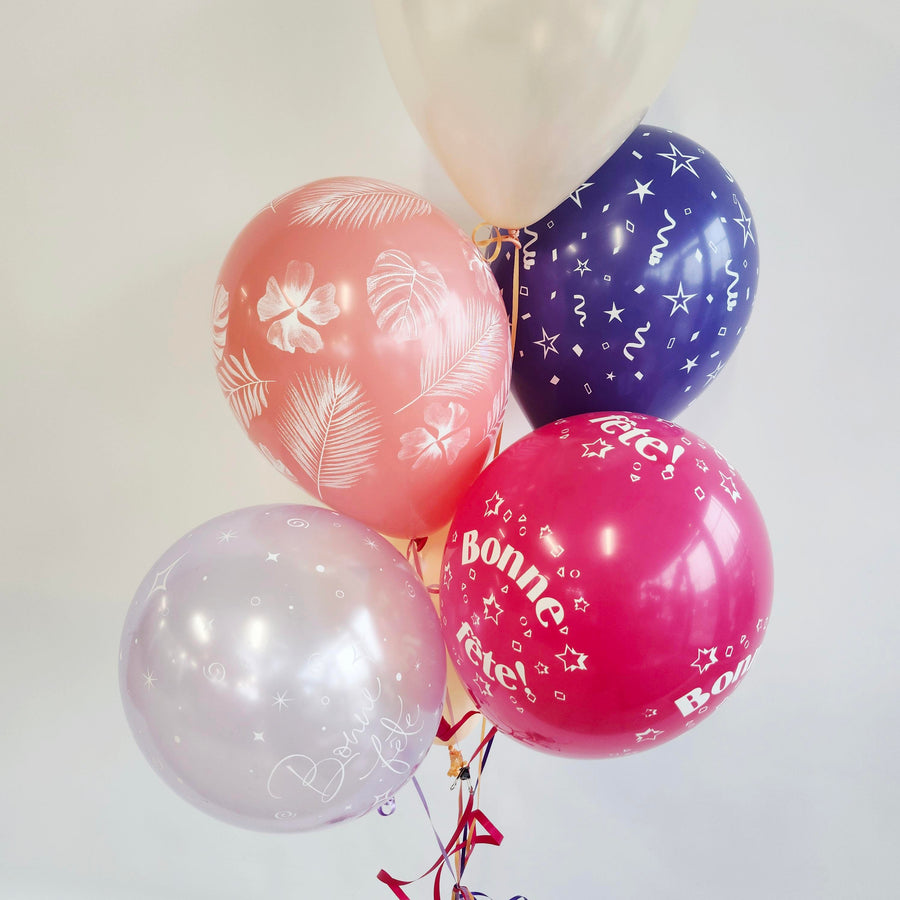 Ballons pour une bonne fête dans les couleurs féminines!