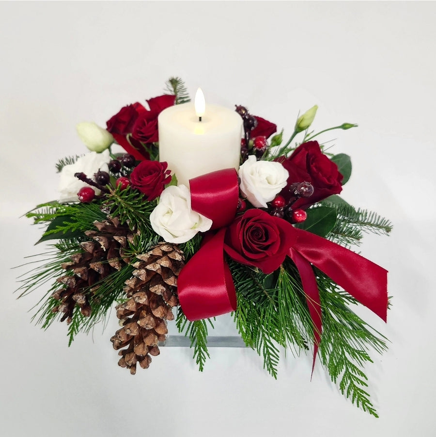 Le centre de table lumineux rouge et blanc!