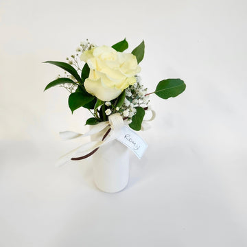 La rose blanche et son nom personnalisé