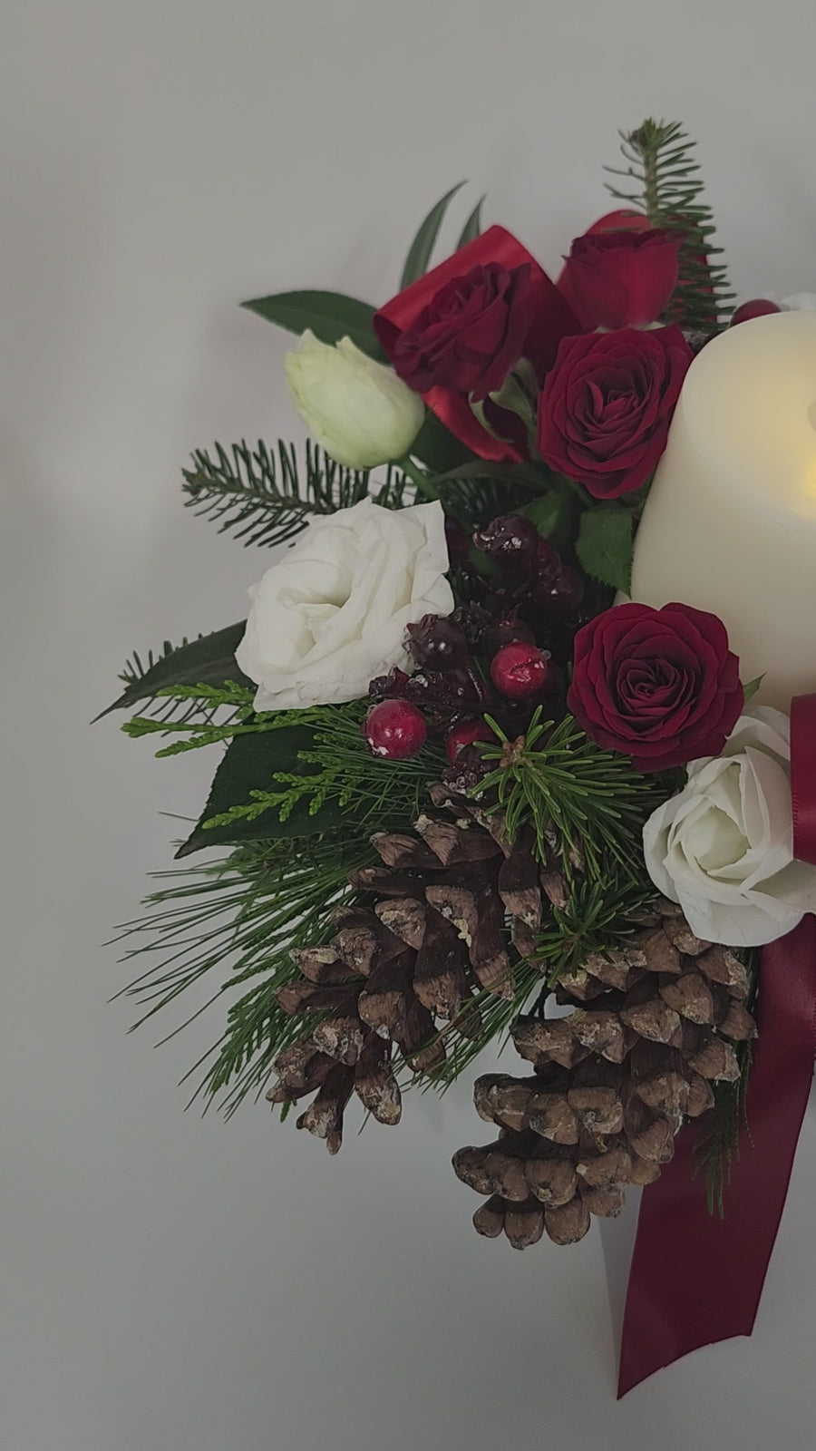 Le centre de table lumineux rouge et blanc!
